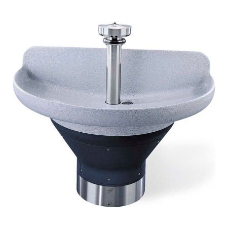 Bradley Bradley Corp TDB3104 Terreon 4 Person 54" Semi-Circular Washfountain, Off-line Vent S93-579
